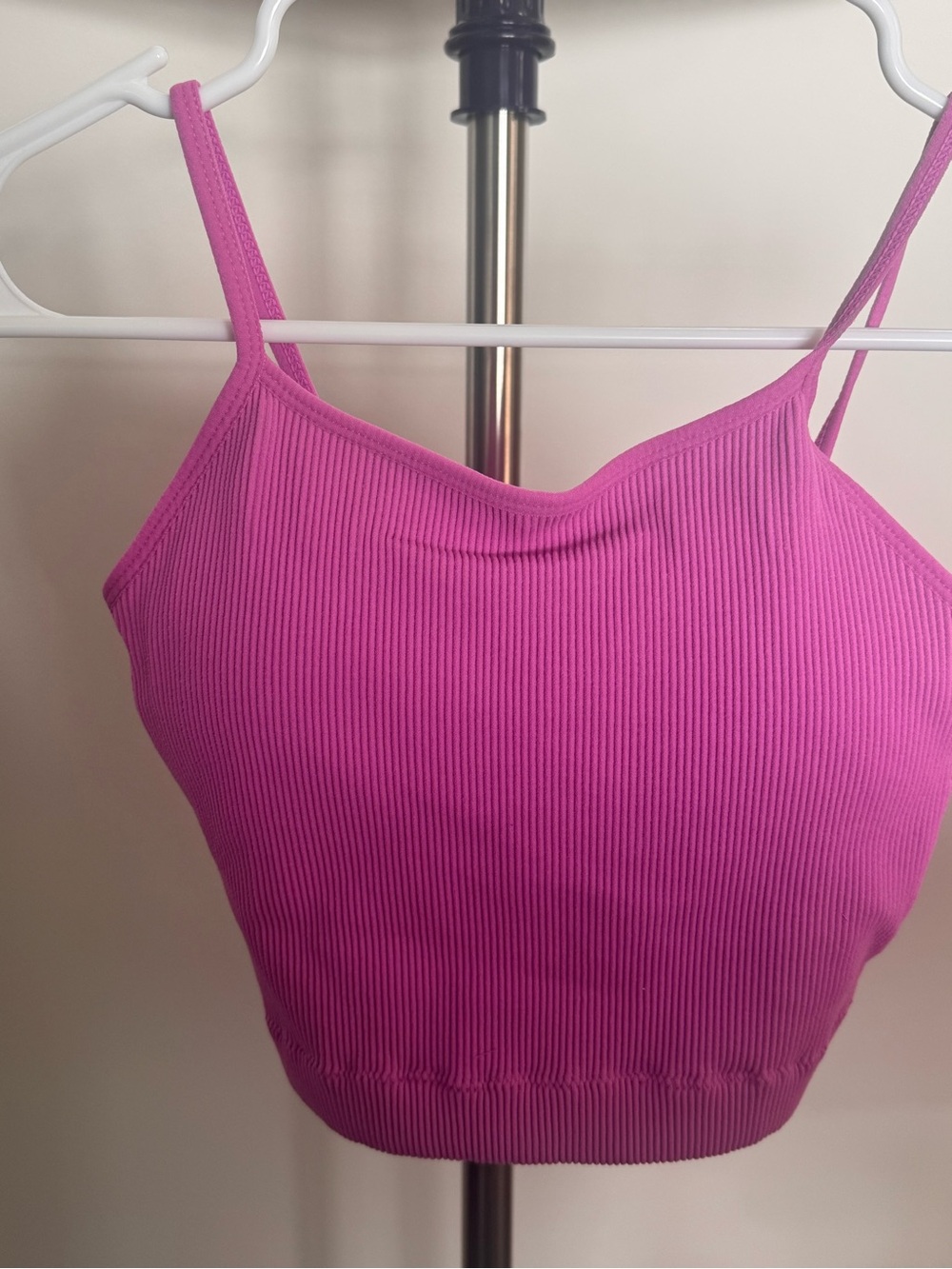 Zenana Outfitters Ribbed Spaghetti-Strap Crop Top - Mauve